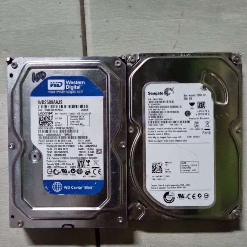 Hardisk internal Pc 250Gb merk random sentinel 100% bukan barang refubish