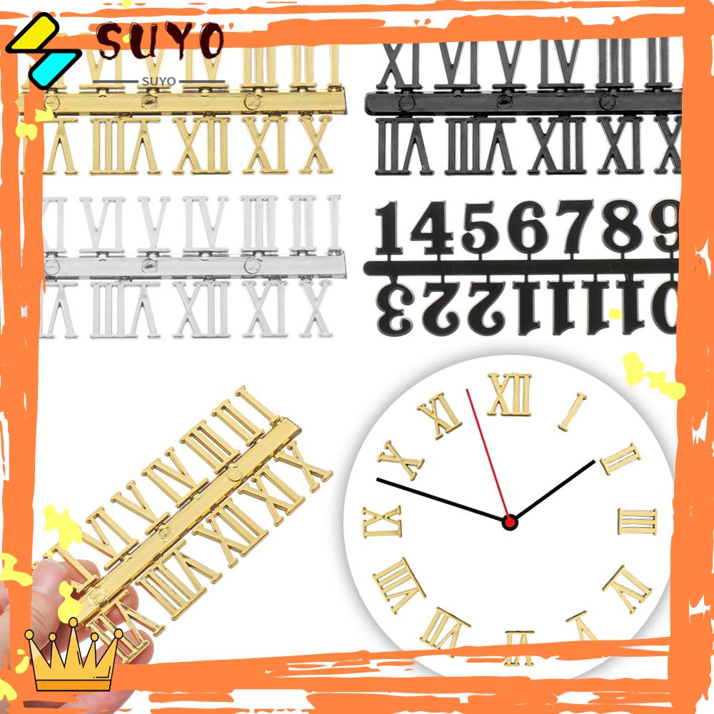 Suyo 1set Jam Angka Aksesoris Handmade Bahan Pengganti Gadget Repair Tools Angka Romawi