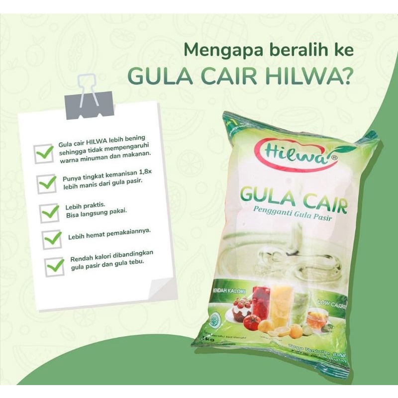 

[GROSIR INSTANT ] Gula Cair Rendah Kalori Hilwa 1 Dus Isi 12 Bag