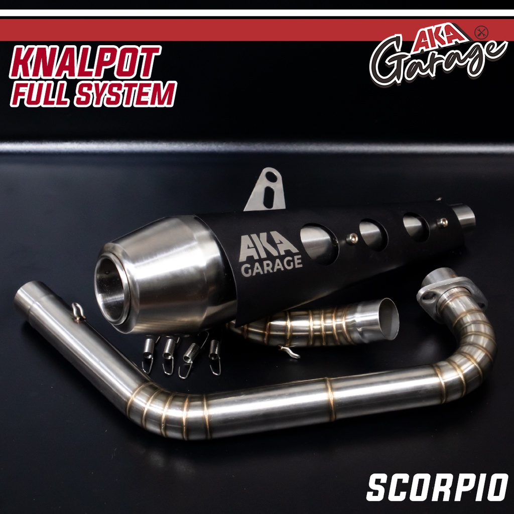 Knalpot Custom Yamaha Scorpio Cover Hitam