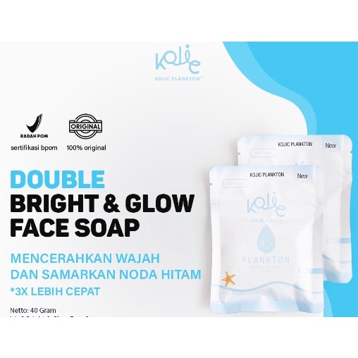 BPOM Bright &amp; Glow Face Soap by Kojic Plankton 40gr