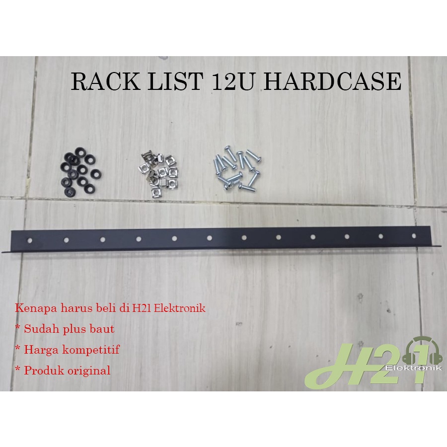 Jual LIST RACK 12U KECIL DUDUKAN RAK POWER HARDCASE RAA-301 PLUS BAUT ...