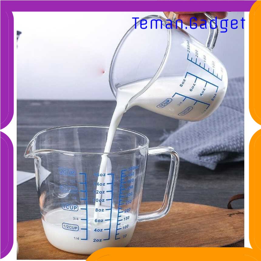 TG - DPR DROHOEY Gelas Teko Milk Jug Latte Art Borosilicate Flat Lid - ZM0080