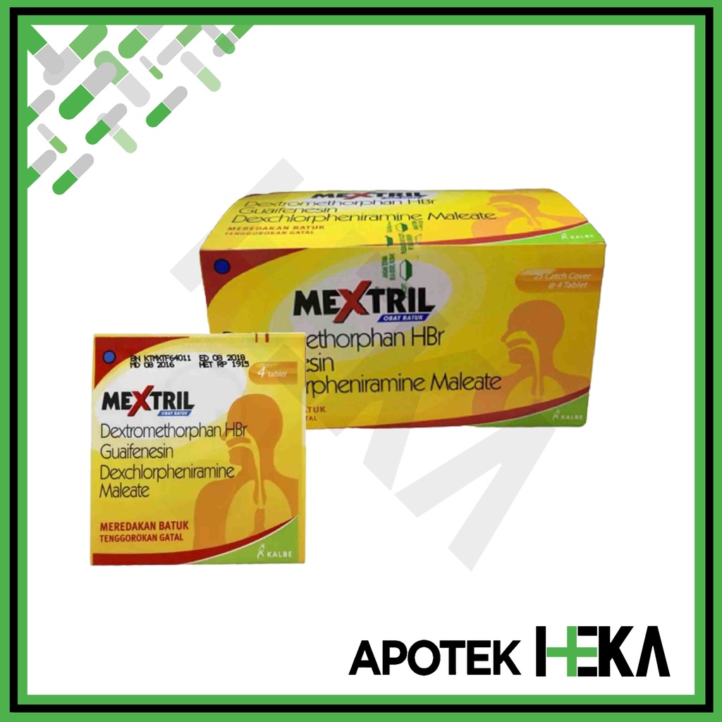 Mextril Obat Batuk Box isi 25x4 Tablet - Batuk Tenggorokan Gatal (SEMARANG)