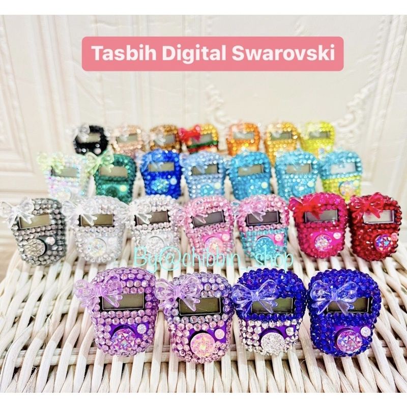 Tasbih Digital Swarovski Pita Transparan / Tasbih Digital Cantik / Tasbih Digital Pita / Tasbih Digital Termurah