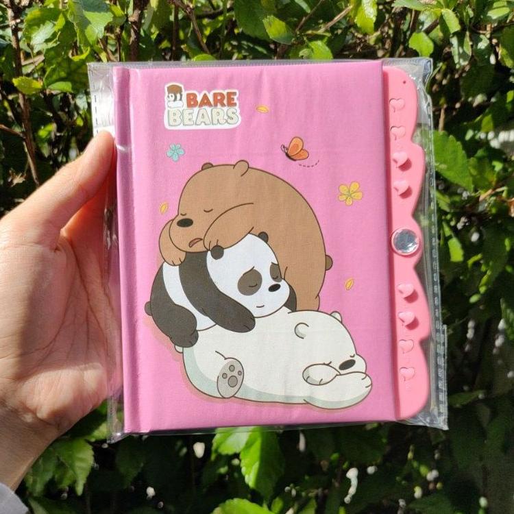 

(U-V5)㊚✎ Buku Diary WBB / We Bare Bear Kunci Kode Kecil Note Book Jurnal Lucu Unik siap dikirim