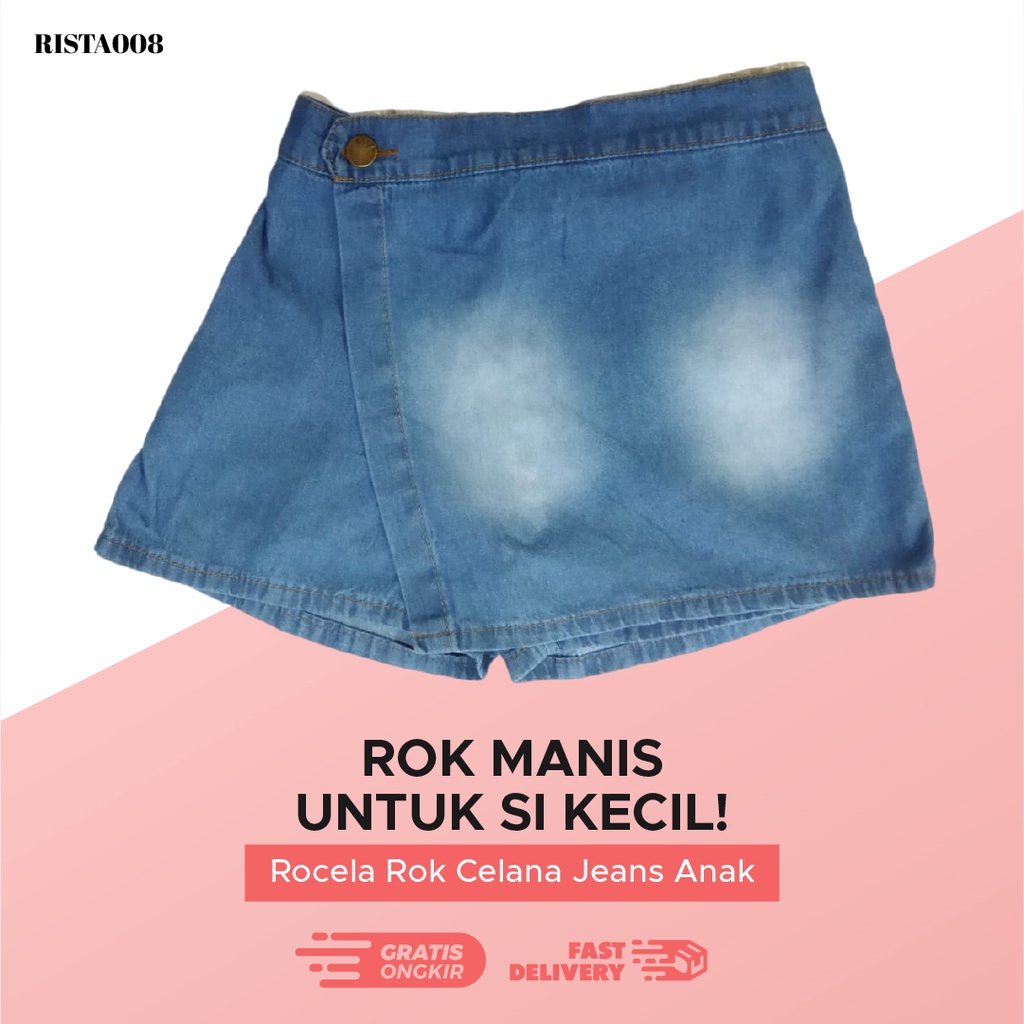 Pakaian Bawahan Rocela Jeans Snow Rok Celana Anak Perempuan Untuk Usia 1-7 Tahun