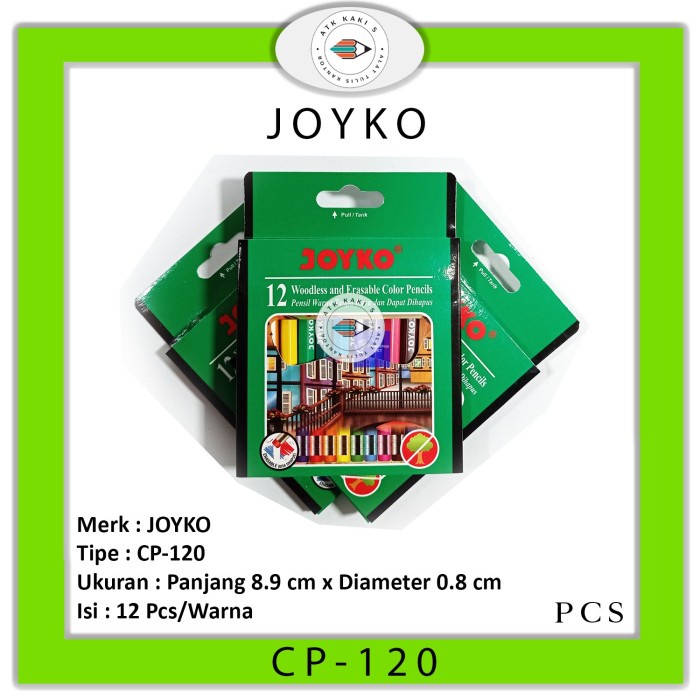 

Joyko - Pensil Warna Color Pencil CP-107 12 Warna Mini - Set