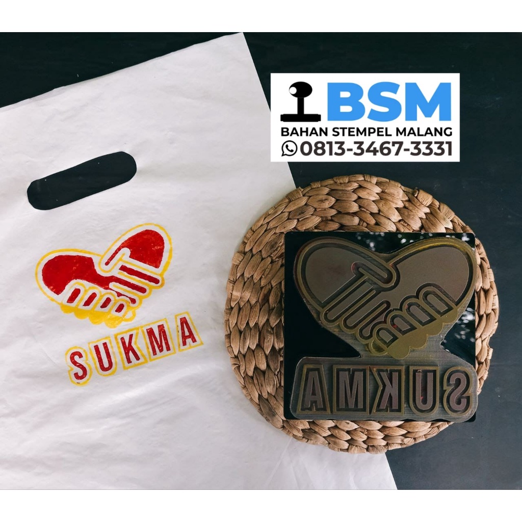 

stempel plastik dua warna