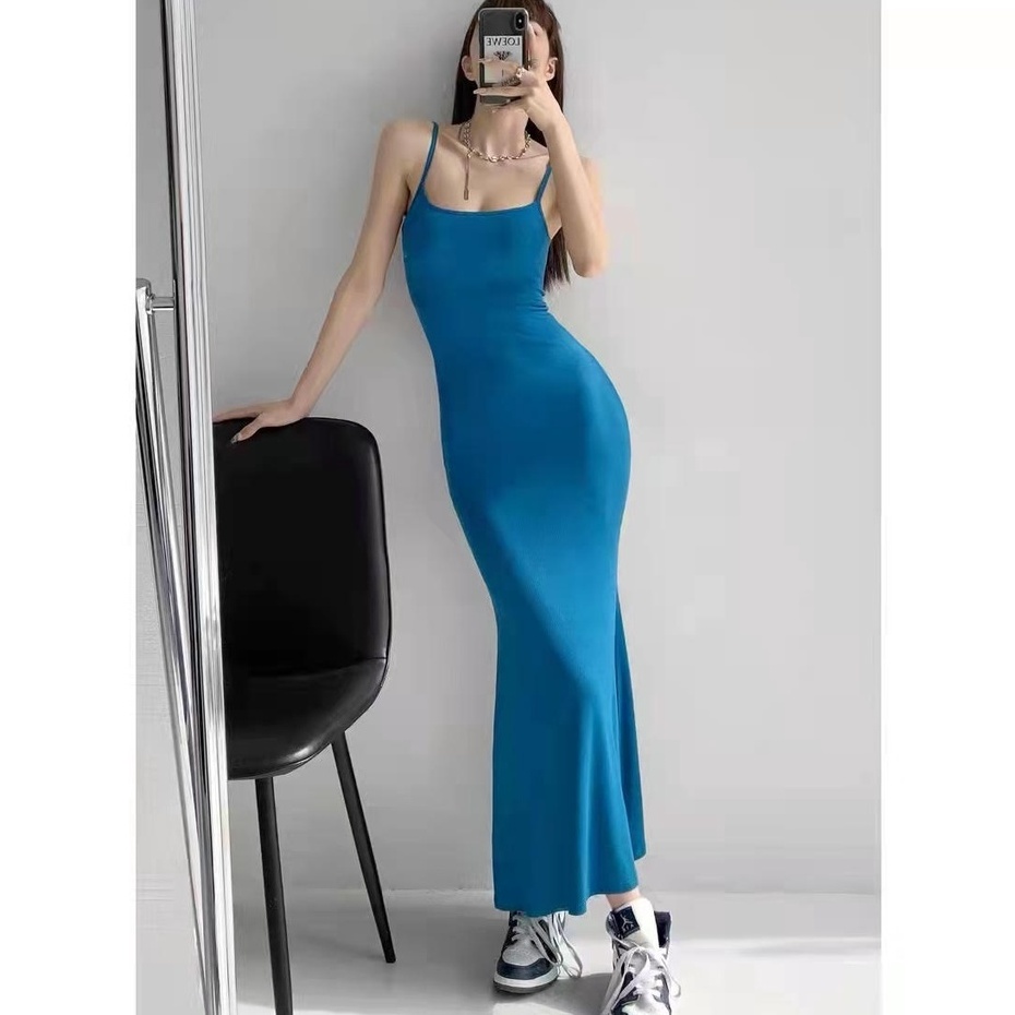 Long Slip Stretchy Dress 1502 (S-XL)