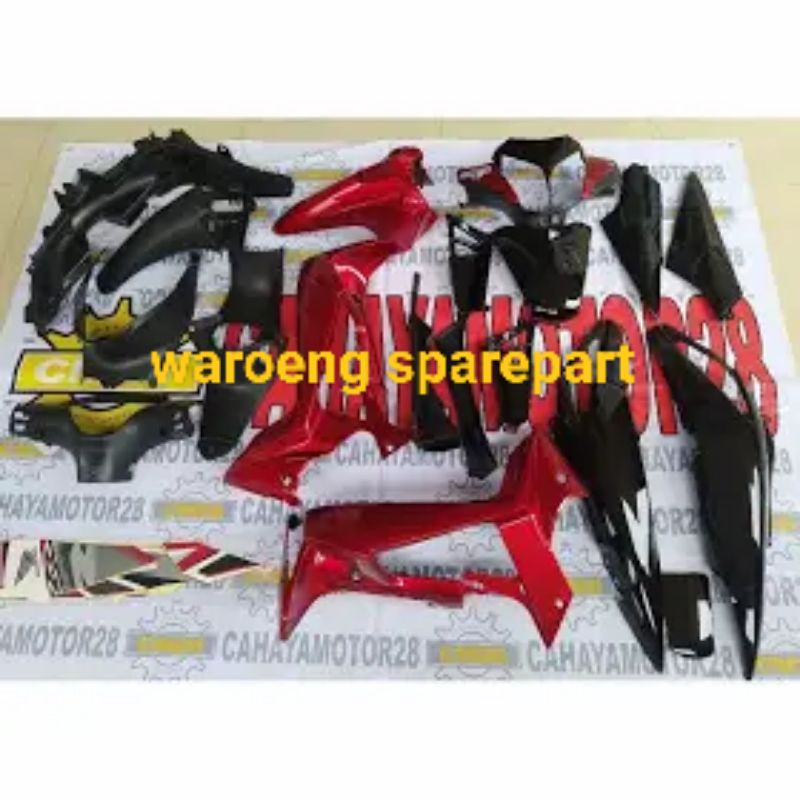 Full body Supra x 125 Batman merah hitam