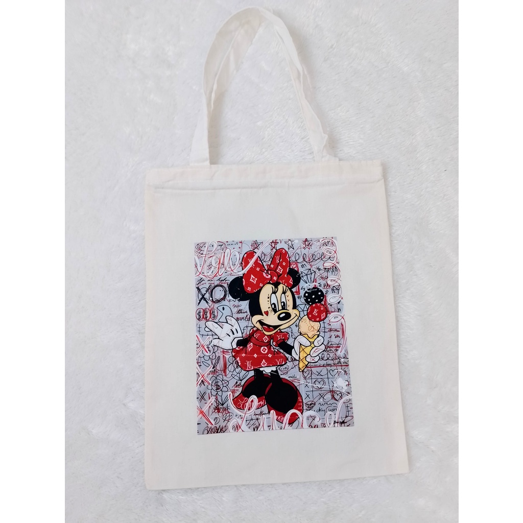 Totebag Tas Tote M1nnie Mouse Tote Bag Fashion Wanita Tote bag premium Totebag zipper totebag velcro Termurah