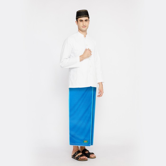 Sarung ATLAS Favorit Warna Polos Biru