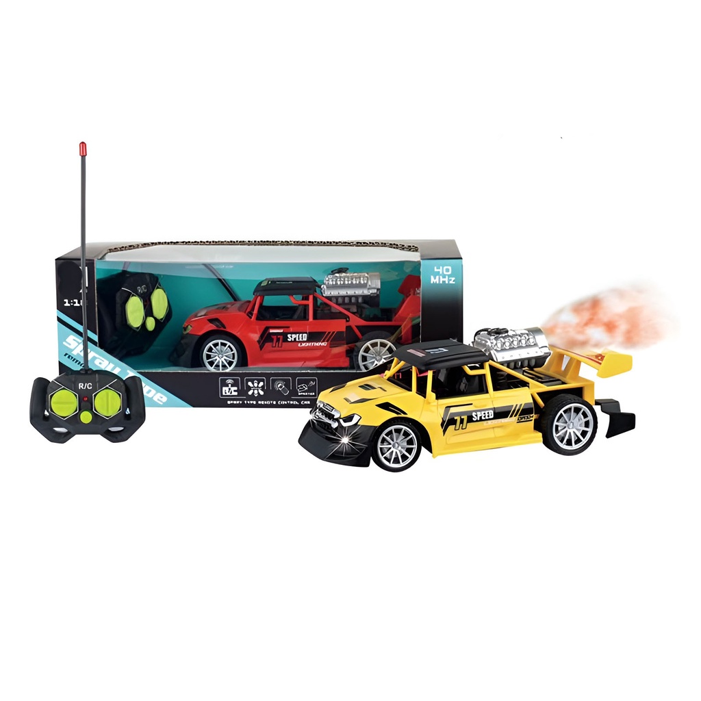 RC Car Spray 1:18 Berasap | Mainan Anak Laki Laki Mobil Mobilan Remote Control | Kado Ulang Tahun Anak Cowok | Mainan Mobil Remot Kontrol