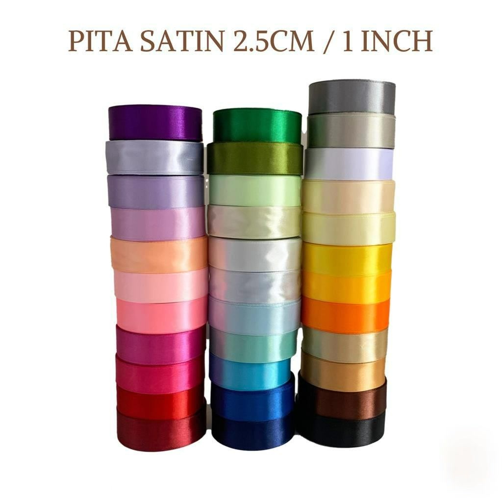 

Pita satin 2.5 cm / 1 inch per roll 20 yard 18,5 meter