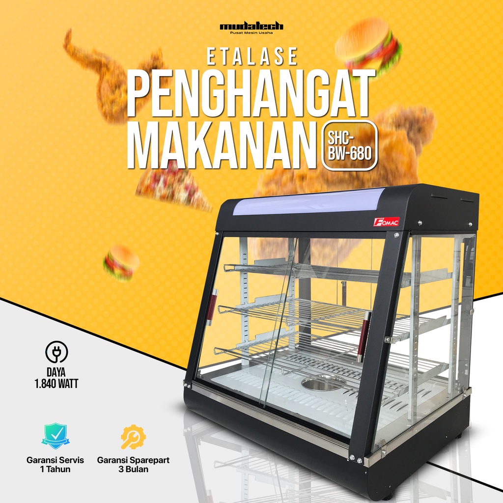 Jual Showcase Warmer Food Warmer Penghangat Makanan SHC-BW-680 FOMAC ...