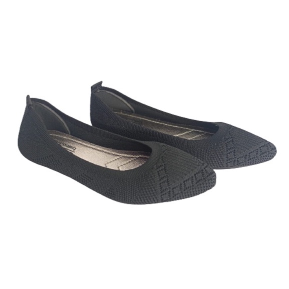 Collin - B401 Hitam  Sepatu Rajut Import  Wanita /Sepatu Flat /Sepatu Terbaru Premium
