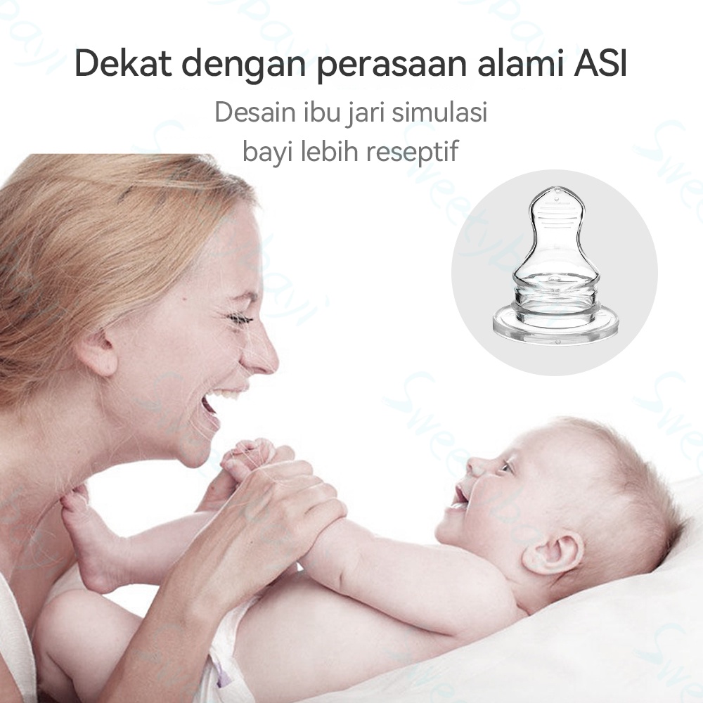 Sweetybayi Huki dot orthodontic BPA Free Dot gepeng Dot slim neck Baby nipple