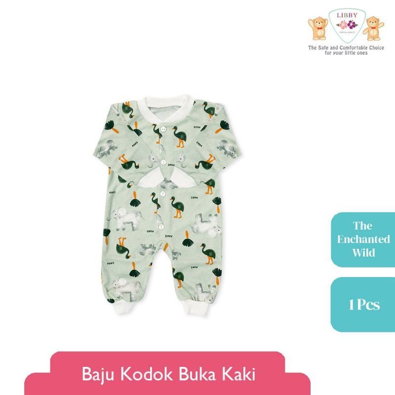 Libby Baju Kodok Panjang Buka Kaki / Baju Bayi Baru Lahir