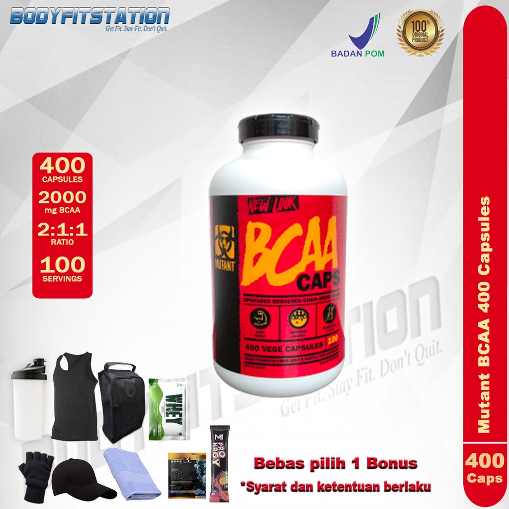 Jual Mutant BCAA 400 Capsules / 400caps 400cap cap caps capsule kapsul