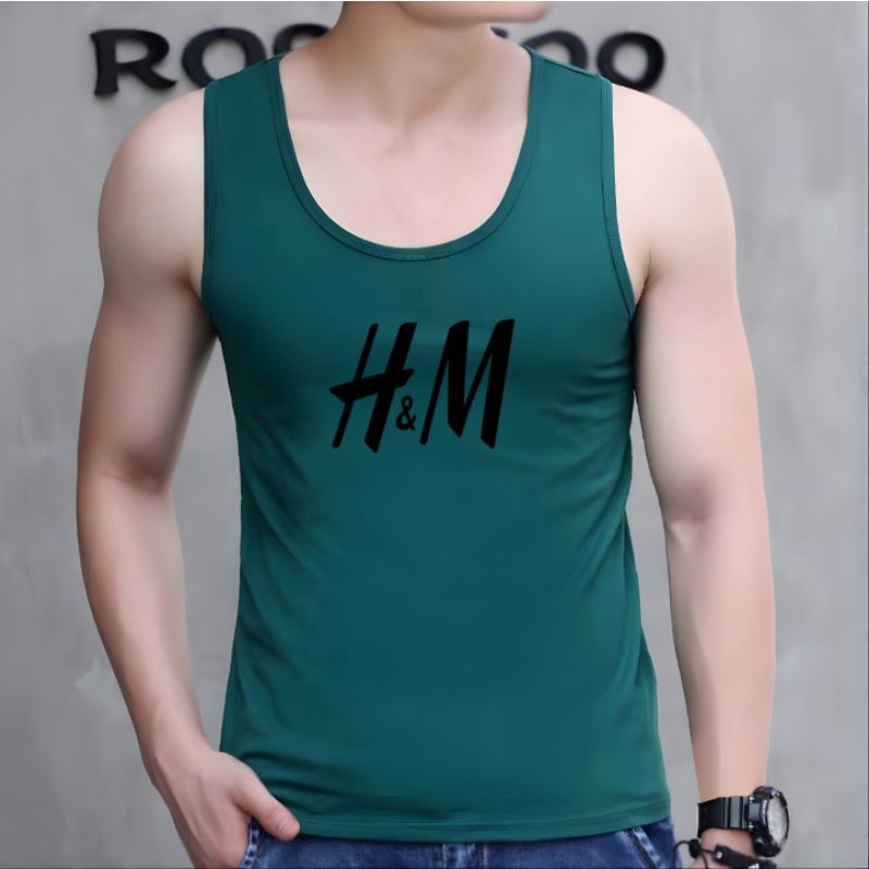 Singlet Pria Dewasa HM Kaos Singlet Pria Cotton Combed Kaos Lekbong Pria-Tosca
