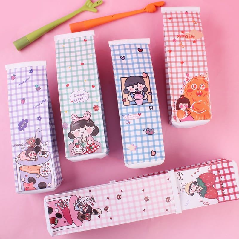 Tempat Pensil Motif Kotak Juice Tas Pensil Unik Kotak Pensil Lucu Import COD