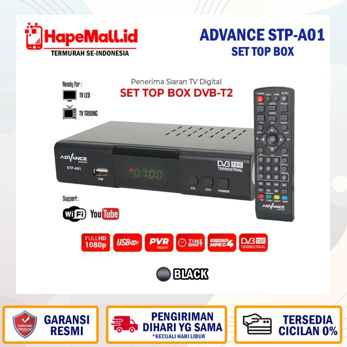 ADVANCE DIGITV SET TOP BOX FULL HD 1080p GARANSI RESMI