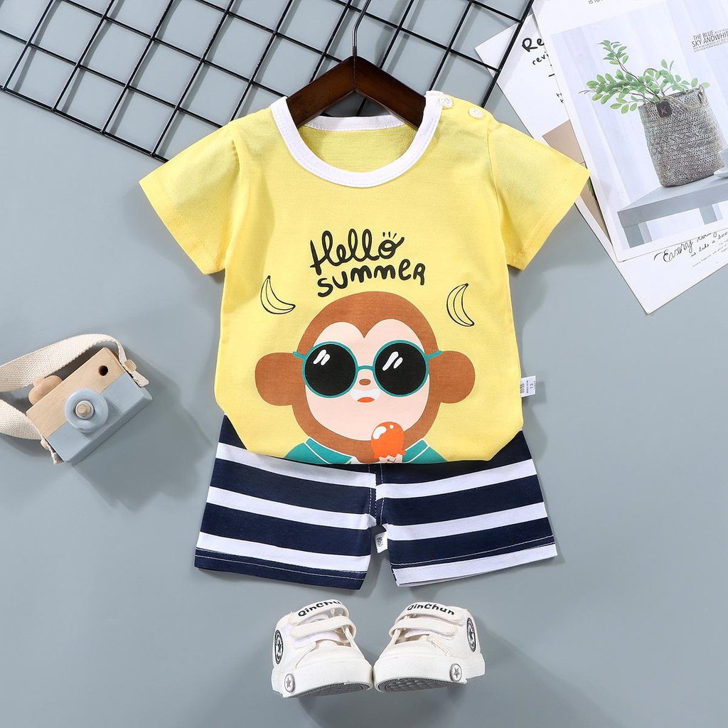 Baju anak baju bayi import korea motif karakter terbaru setelan anak laki laki setelan bayi perempuan