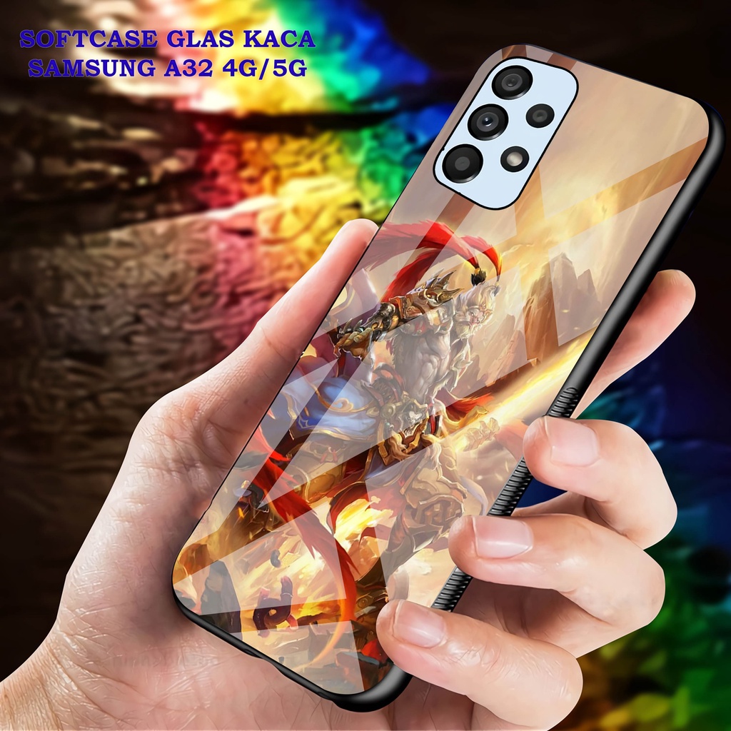Softcase Glass Kaca SAMSUNG A32 [4G]- Case Hp Pelindung Handphone SAMSUNG A32 [5G] [ A98]