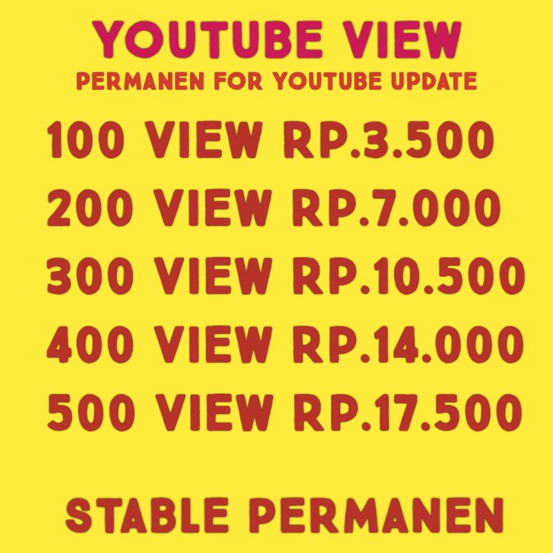 YouTube.Viewers Murah PERMANEN
