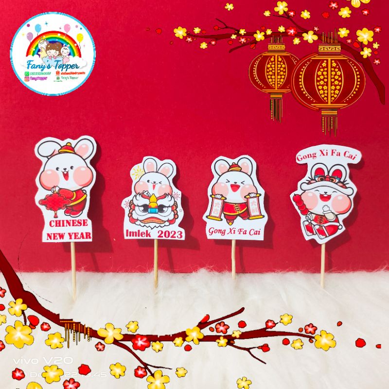 Topper Gong Xi Fa Cai Topper Chinese New Year Topper Imlek