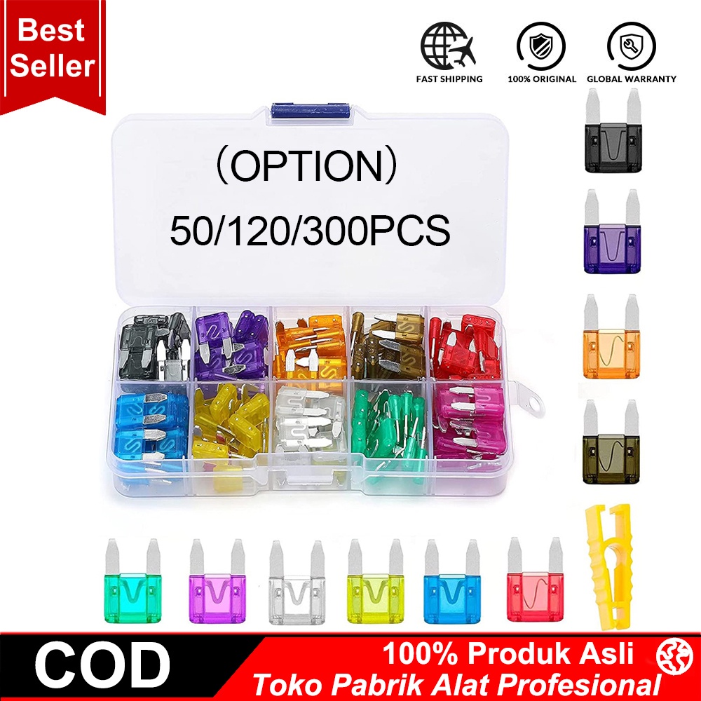 COOFARI 300/120/60Pcs Truck Blade Car Fuse Kit The Fuse Insurance Insert Auto Accessorie