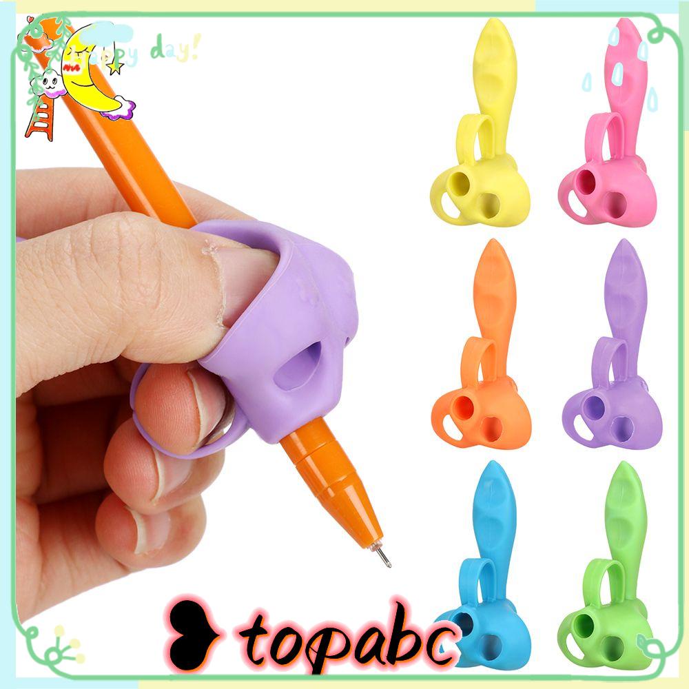 Top Silicone Pencil Grips Kaligrafi Tiga Jari Anak Kids Alat Bantu Menulis Grip