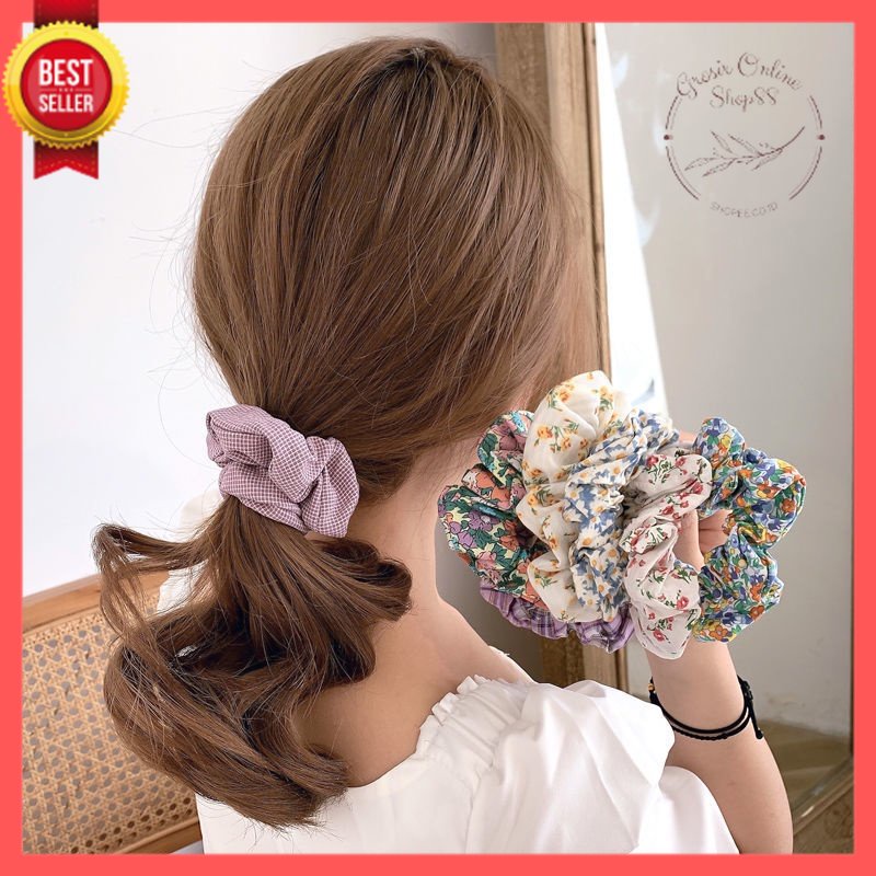 GOS -I113- IKAT RAMBUT SCRUNCHIE KOREA STYLE - IKAT CEPOL RAMBUT - KUNCIRAN RAMBUT SCRUNCHIE MODEL KOREAN