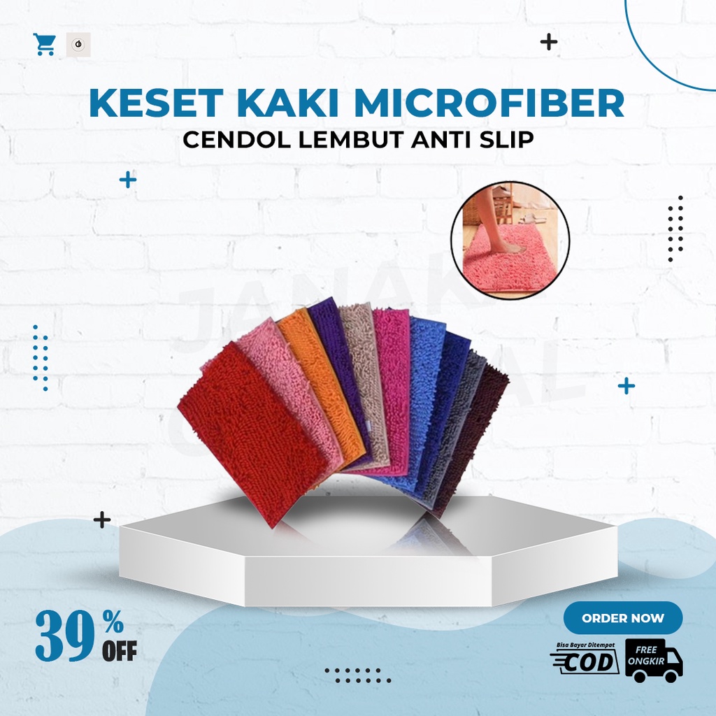 Keset Kaki Microfiber Premium Keset Cendol Doff Anti Slip Lap Fiber Anti Licin