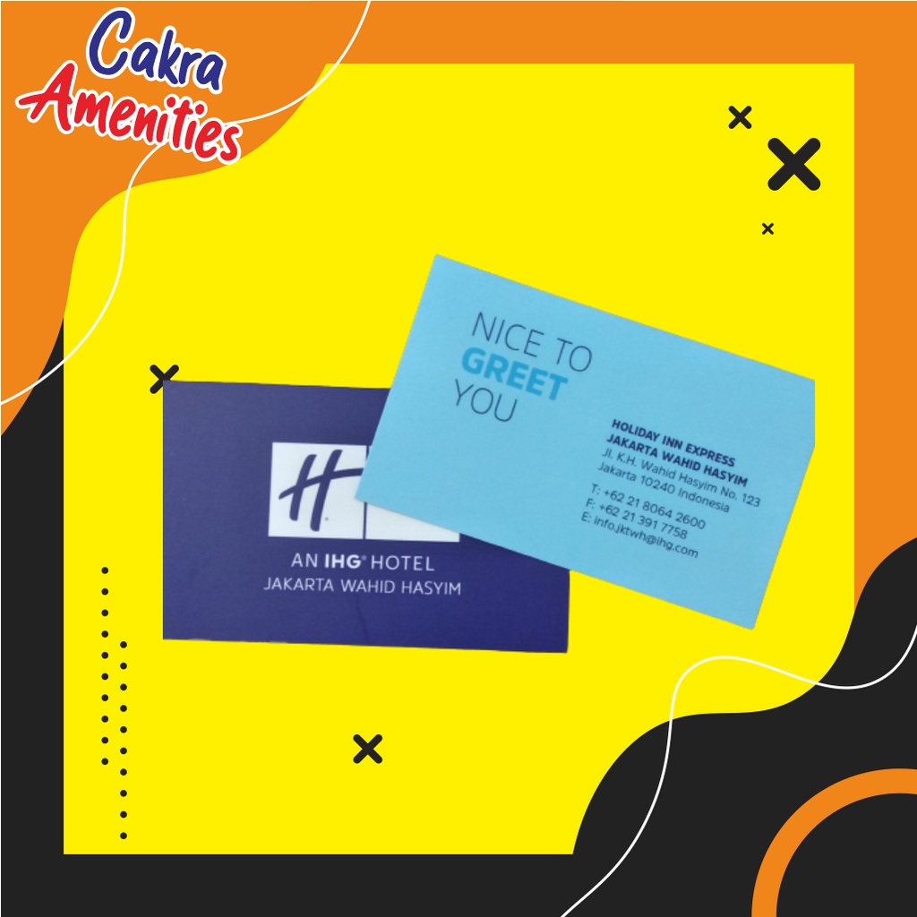 

Bussiness Card Custom Design Hotel Amenities Convention Home Stay Penginapan