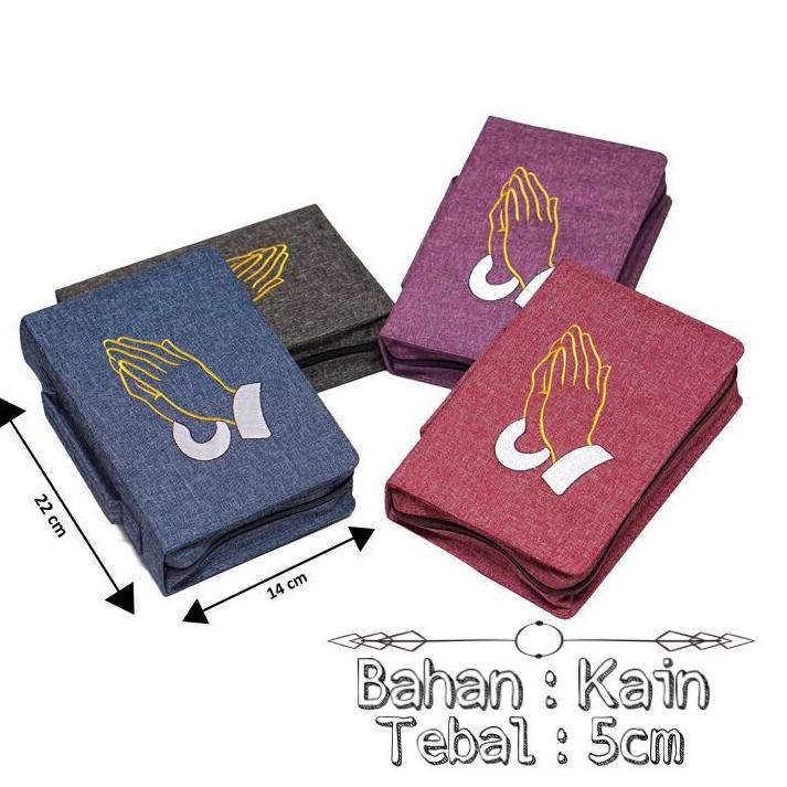 

(Y-Y8Y(✉) Sampul Alkitab + Tas Cover Sampul Kidung Jemaat Sedang Bahan Kain - Tangan Berdoa premium