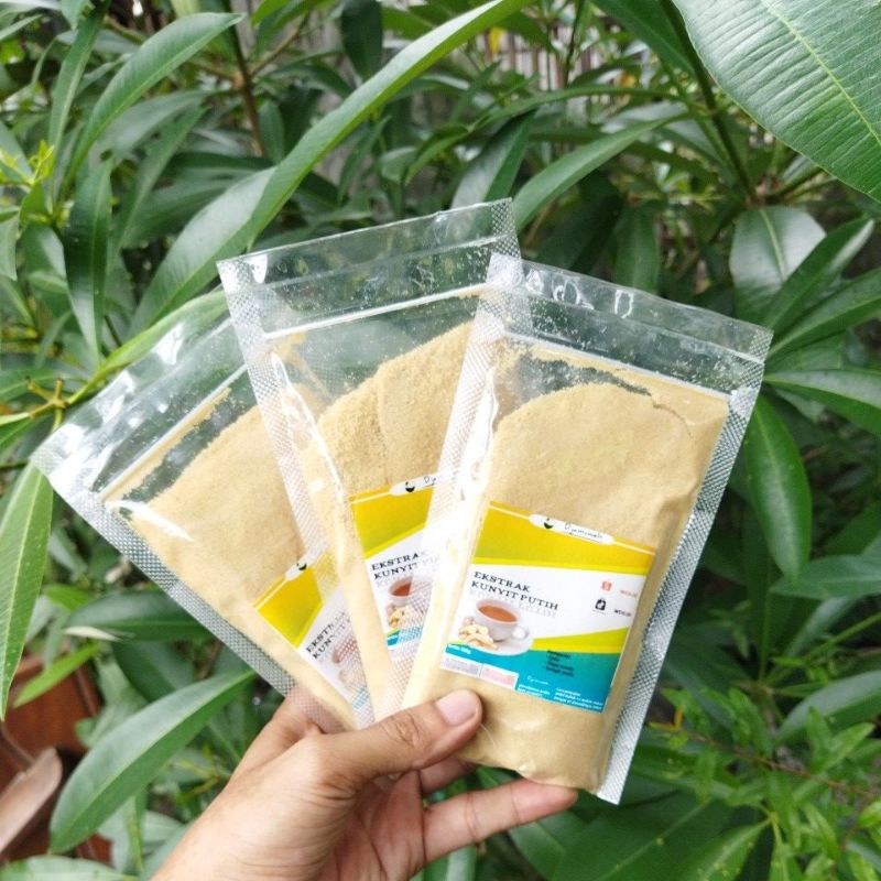 

BUBUK KERING EKSTRAK SARI KUNYIT/KUNIR PUTIH 100% GULA ASLI varian 100grm