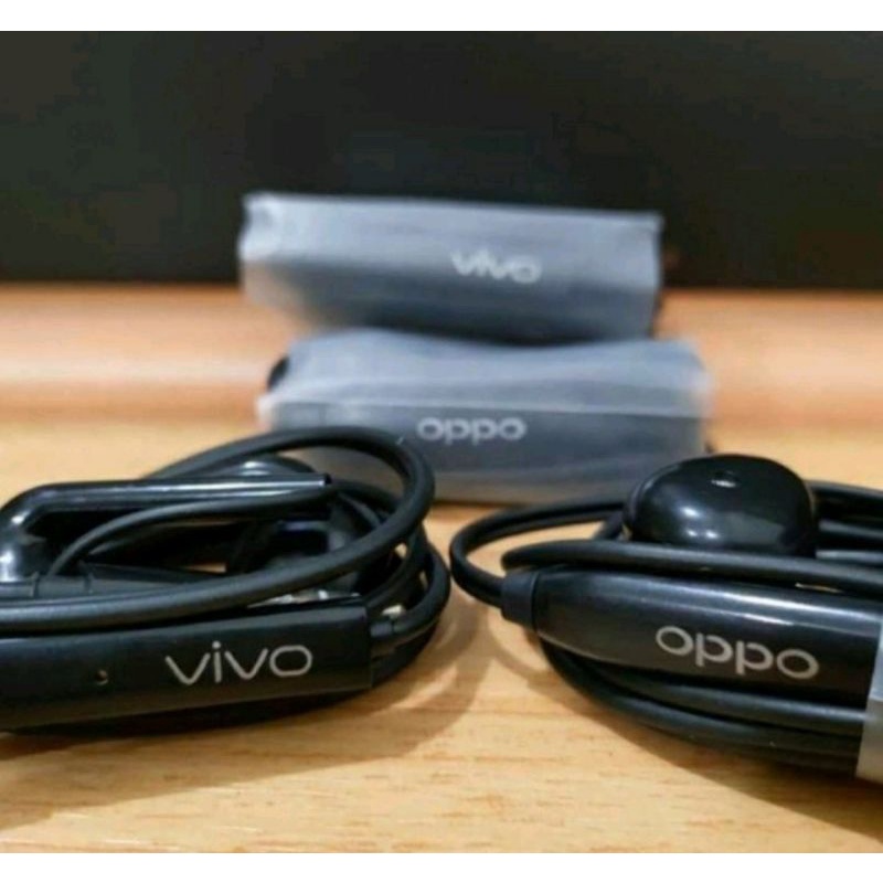 HEADSET ORIGINAL COPOTAN OPPO VIVO BLACK ONLY JACK 3.5 SUPER BASS HF HANDSET HANDSFREE EARPHONE OPPO HANDFREE OPPO BLACK HANDFREE VIVO BLACK