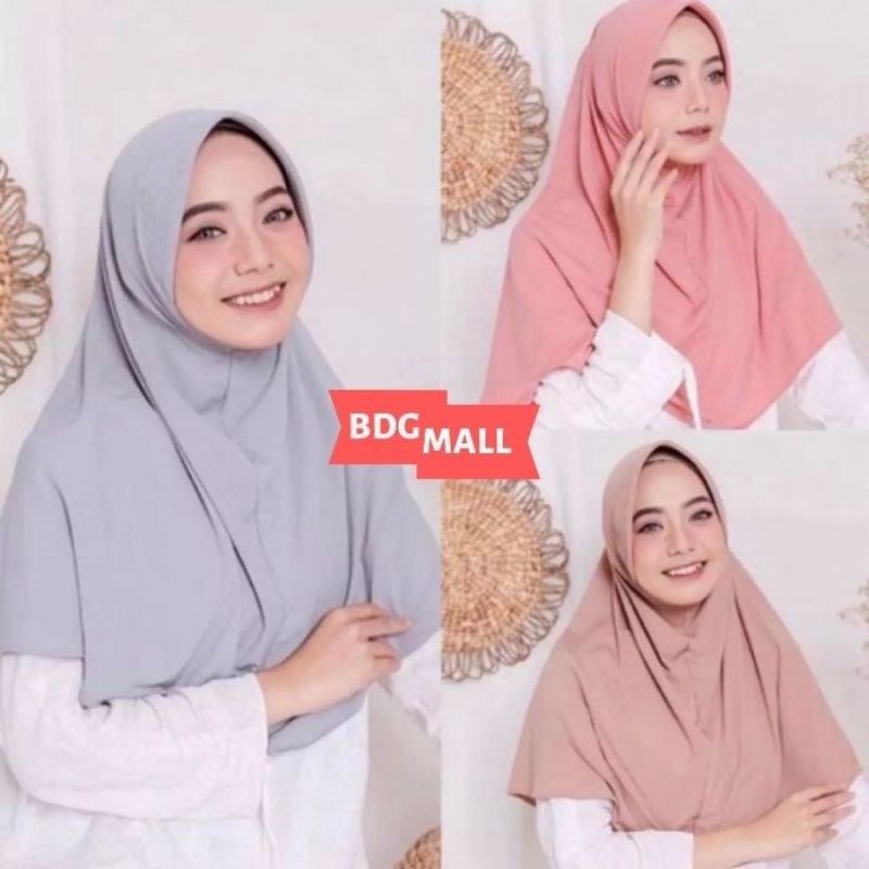 jilbab sport sekolah ukuran L standar menutup dada bahan Jersey super