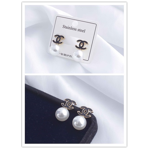 Anting Titamnium Mata Mutiara Perhiasan Fashion 865/849