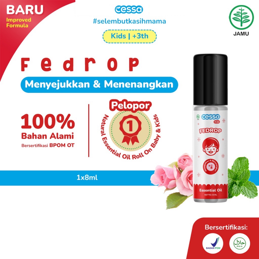 Cessa Kids Fedrop Essential Oil Penurun Panas dan Demam Anak