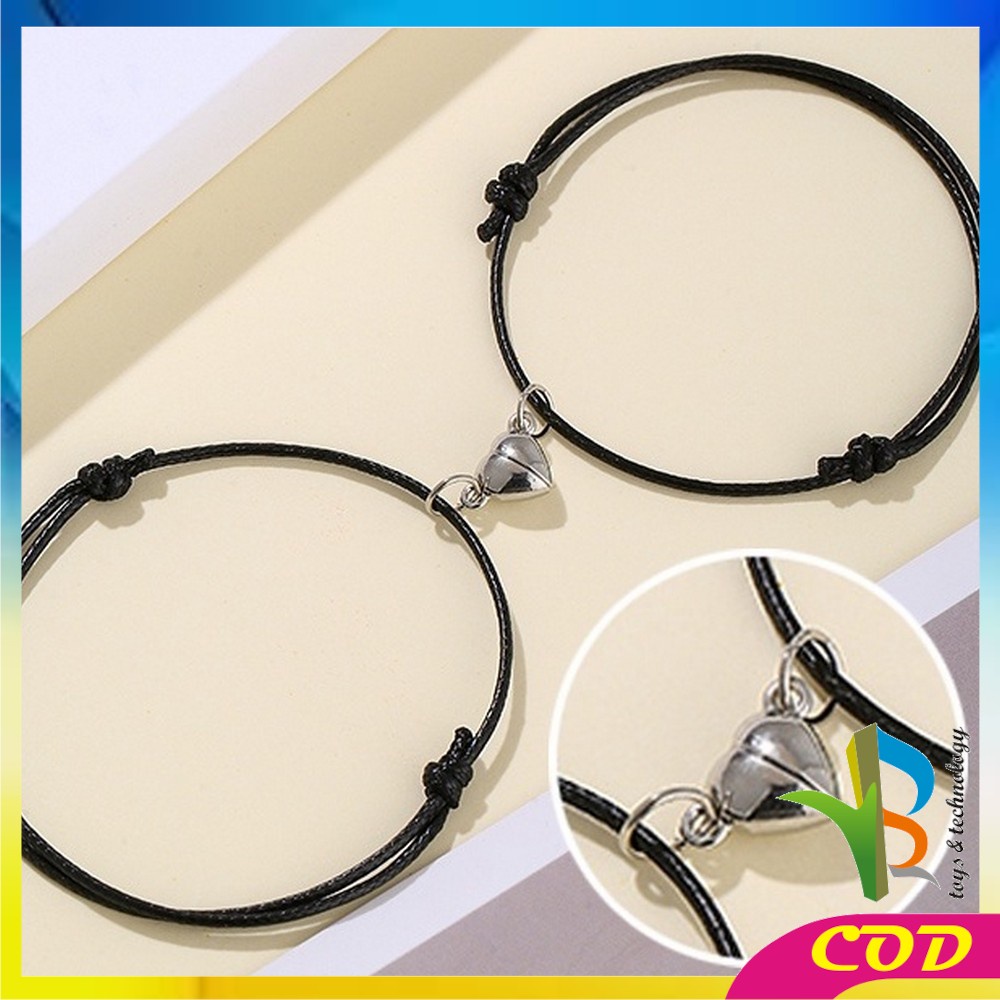 RB-K67 Gelang Couple Magnet Fashion Wanita Pria 2PCS Gelang Tali Persahabatan Anyaman Gelang Etnik Braided Bracelet