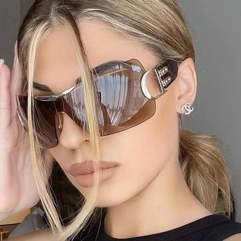 2023fashion Aesthetic Shades Sunglasses Untuk Wanita/Pria Kacamata Tanpa Bingkai Eyeglasses Colour