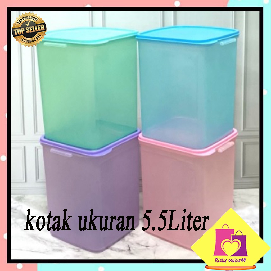 Rizkyonline88 Kotak makan segi box makanan jumbo ukuran 5.5Liter  KS508