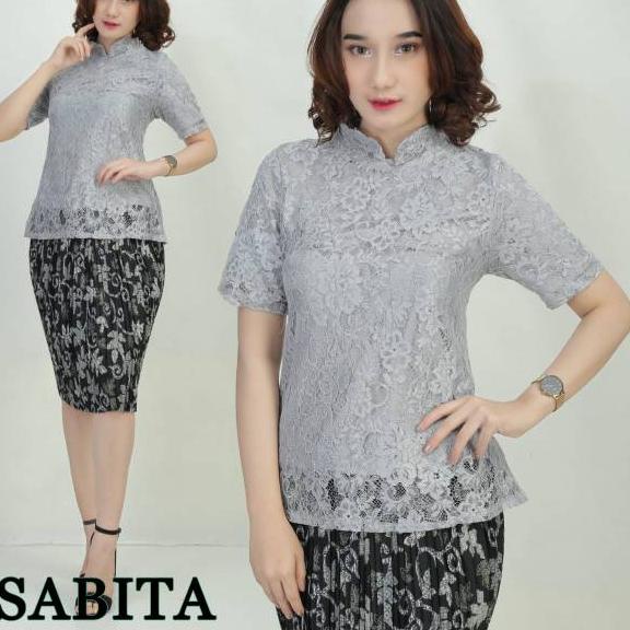 Recomended Set kebaya brokat pendek sanghai /kebaya modren /kebaya wisuda /kebaya pesta / kebaya pen