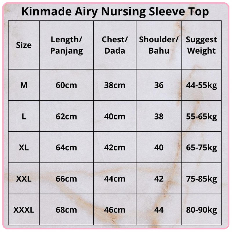 Kinmade Airy Nursing Sleeve Top | Baju Menyusui