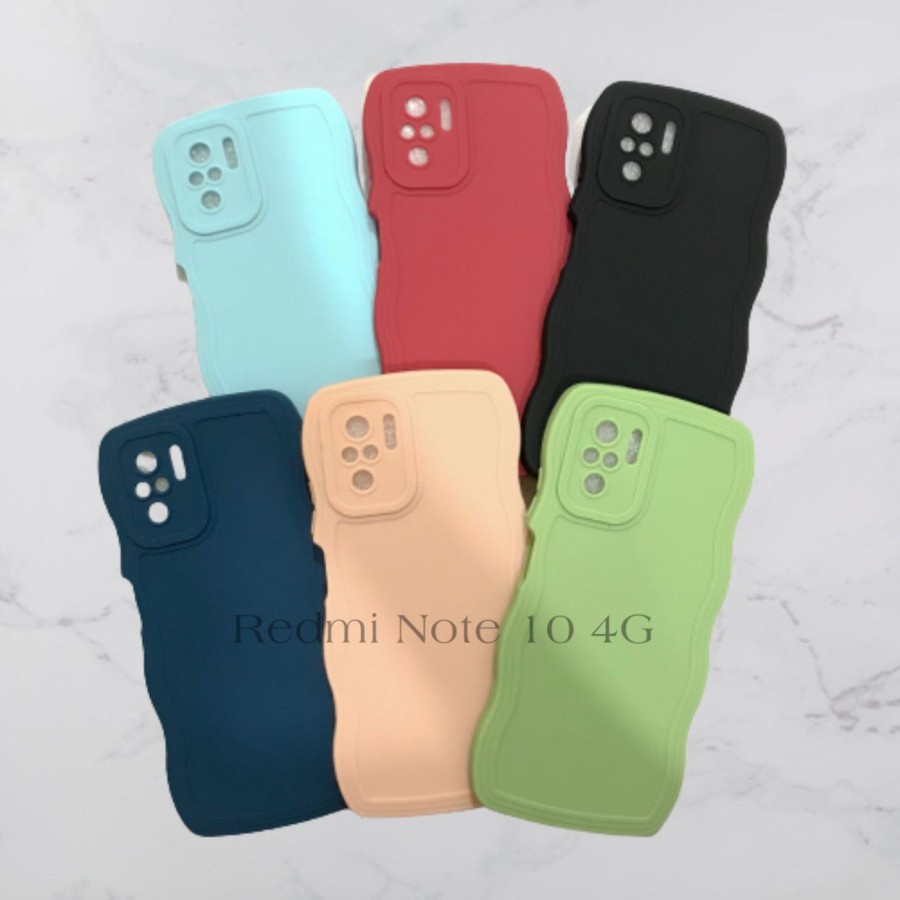 CASE REDMI NOTE 10 4G - SOFTCASE SILIKON GELOMBANG WAVY PRO CAMERA - GA