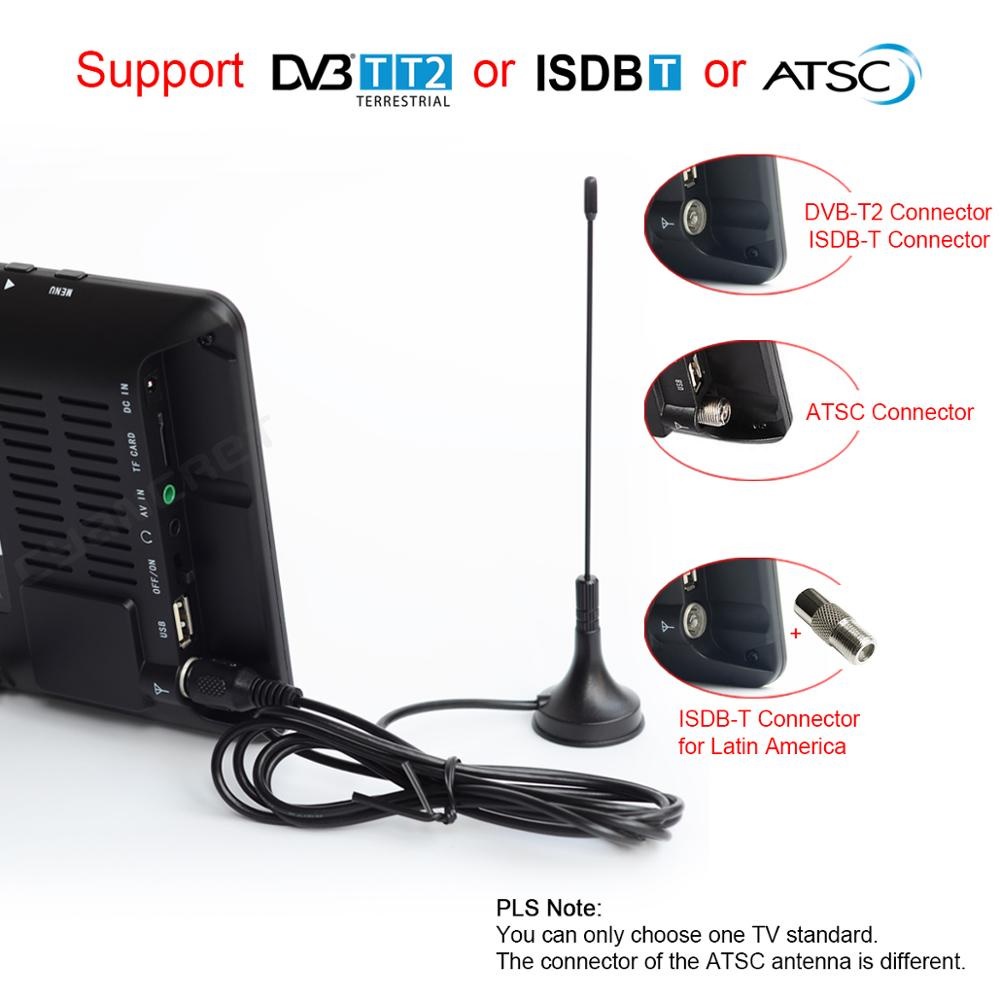 LEADSTAR D7 - TV Digital Portabel 7 Inci - Support Siaran Digital