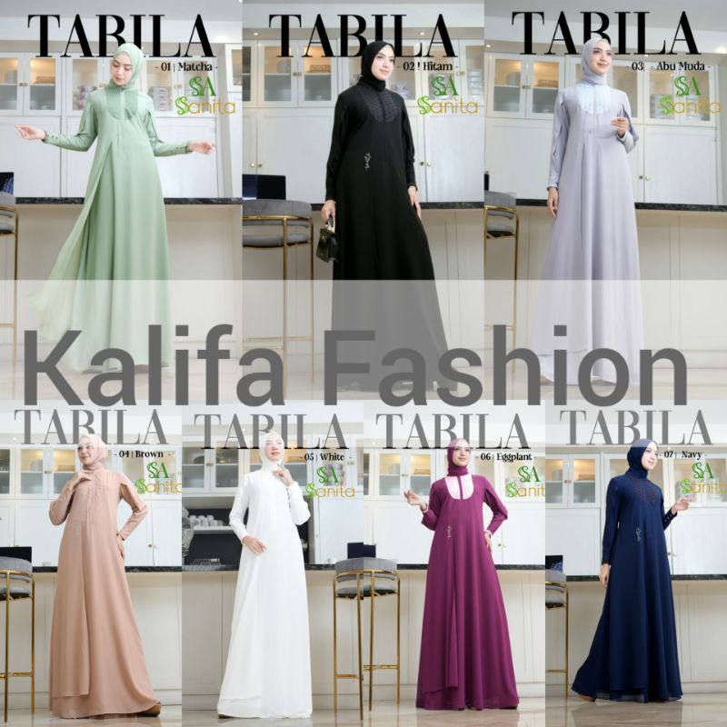 Tabila Dress by Sanita Hijab / Gamis Syar’i Polos Premium / Baju Syar'i Terbaru / Dress Muslimah Bra
